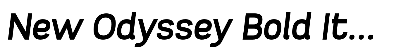 New Odyssey Bold Italic